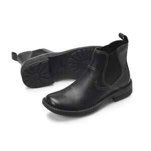 BORN Hemlock Chelsea Boot Brown Leather Men 12 Rugged Work Wear Utility Pull On